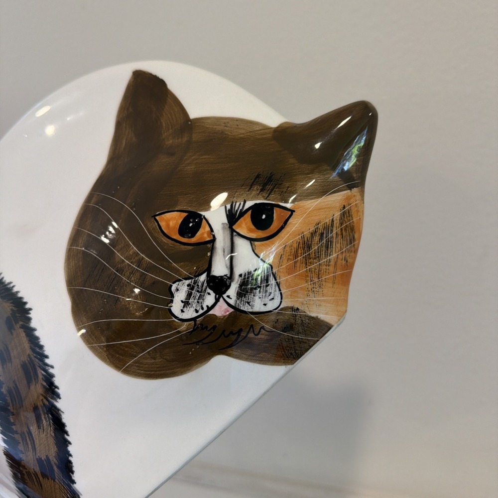 Cat Vase Planter Brown Eyed Chubby Body Mid Century Modern - Picture 8 of 8